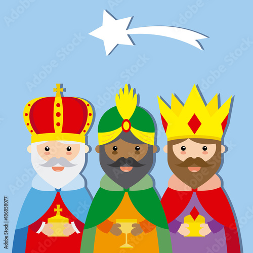 Three Wise Men. isolated vector
