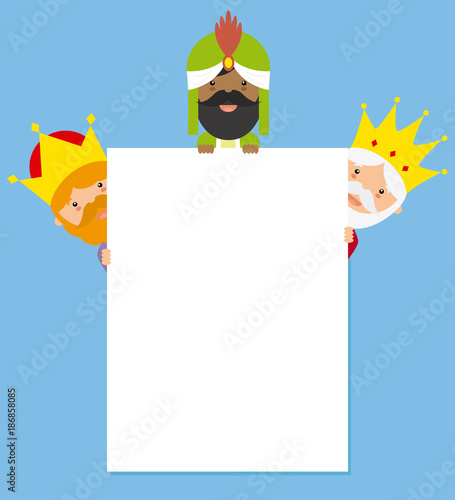 letter for three wise men. space for text