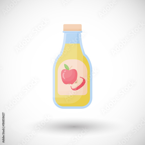 Apple cider vinegar vector flat icon