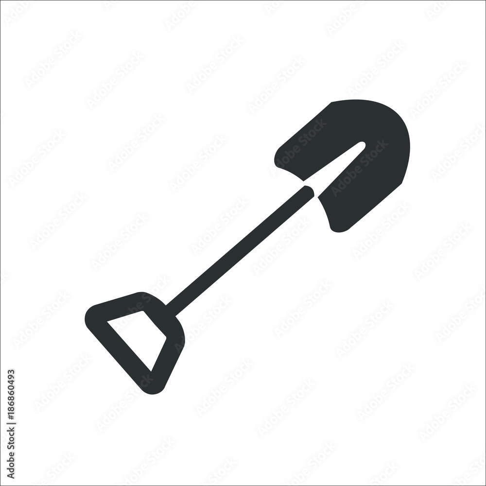 Shovel icon.  Illustration