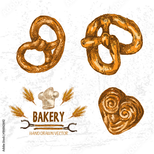 Digital color vector detailed line art golden