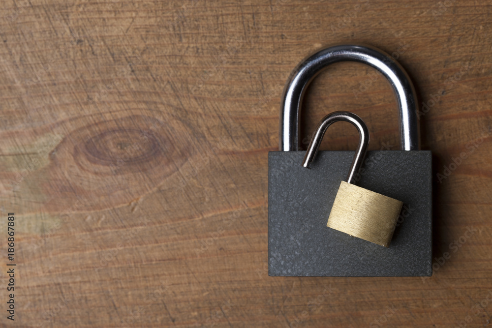 Fototapeta premium Padlock background. Security and safety concept