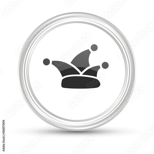 Weißer Button - Karneval