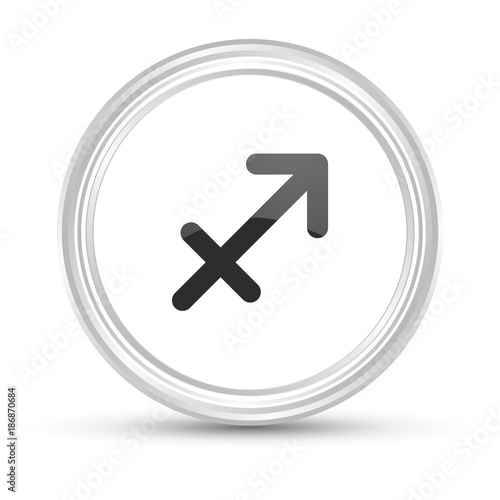 Weißer Button - Sternzeichen - Schütze