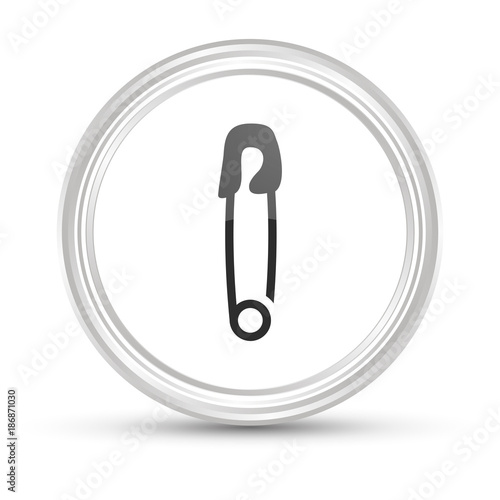 Weißer Button - Sicherheitsnadel