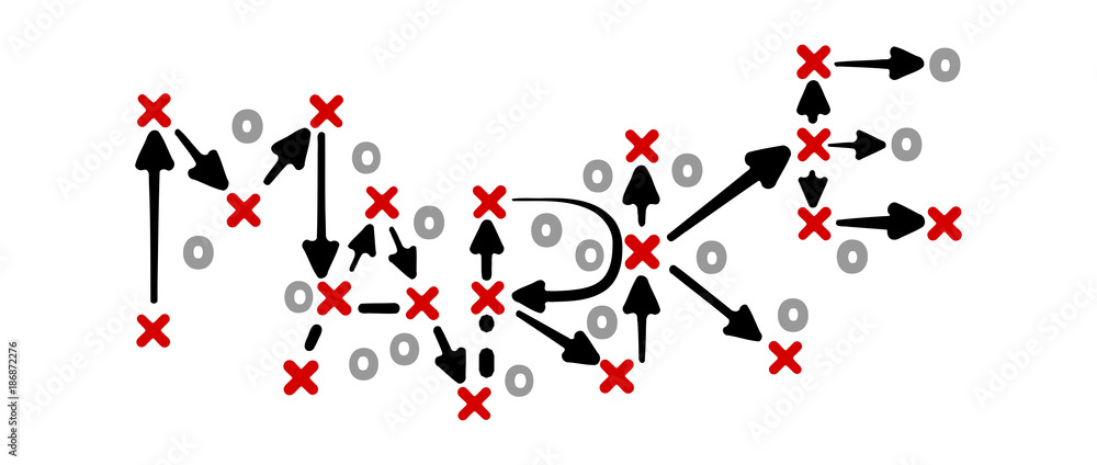 Brand strategy written in German on tactic board Brand strategy written in German on tactic board