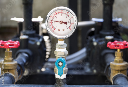 Fotografija Closeup of manometer (pressure gauge)