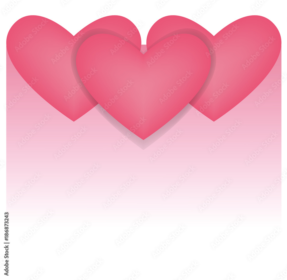 Love heart vector background. Design element