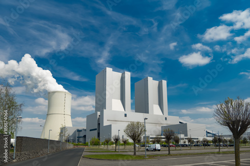 E-Werk, modernstes Braunkohle Kraftwerk Lippendorf in Neukieritzsch, Sachsen bei Borna  photo