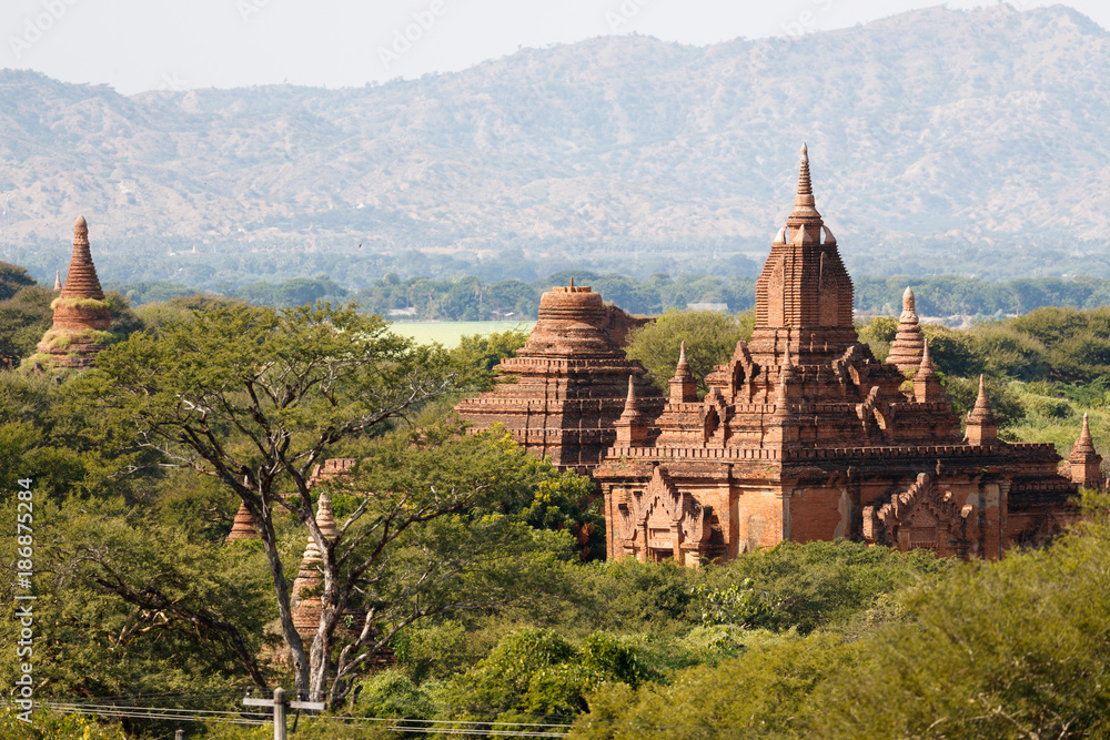 The temples and pagodas of Bagan, Myanmar near Mandalay