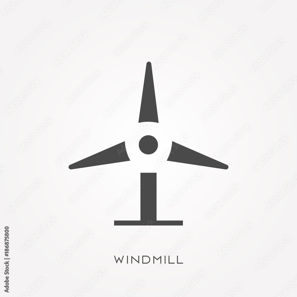 Silhouette icon windmill Silhouette icon windmill