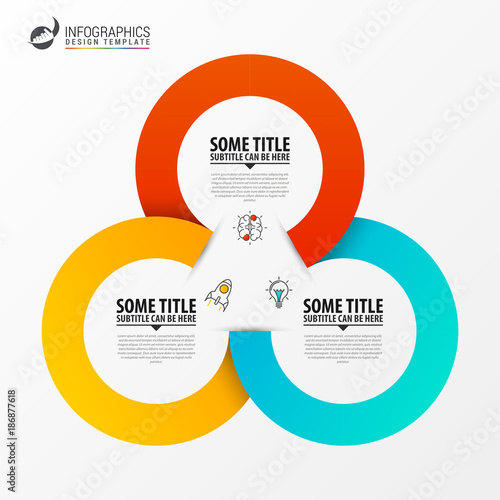 Circle infographics. Template for diagram. Vector illustration