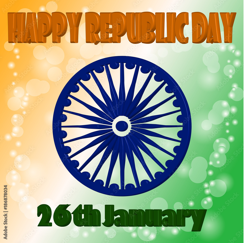 Happy Indian Republic day celebration poster or banner background. Happy Indian Republic day celebration poster or banner background.