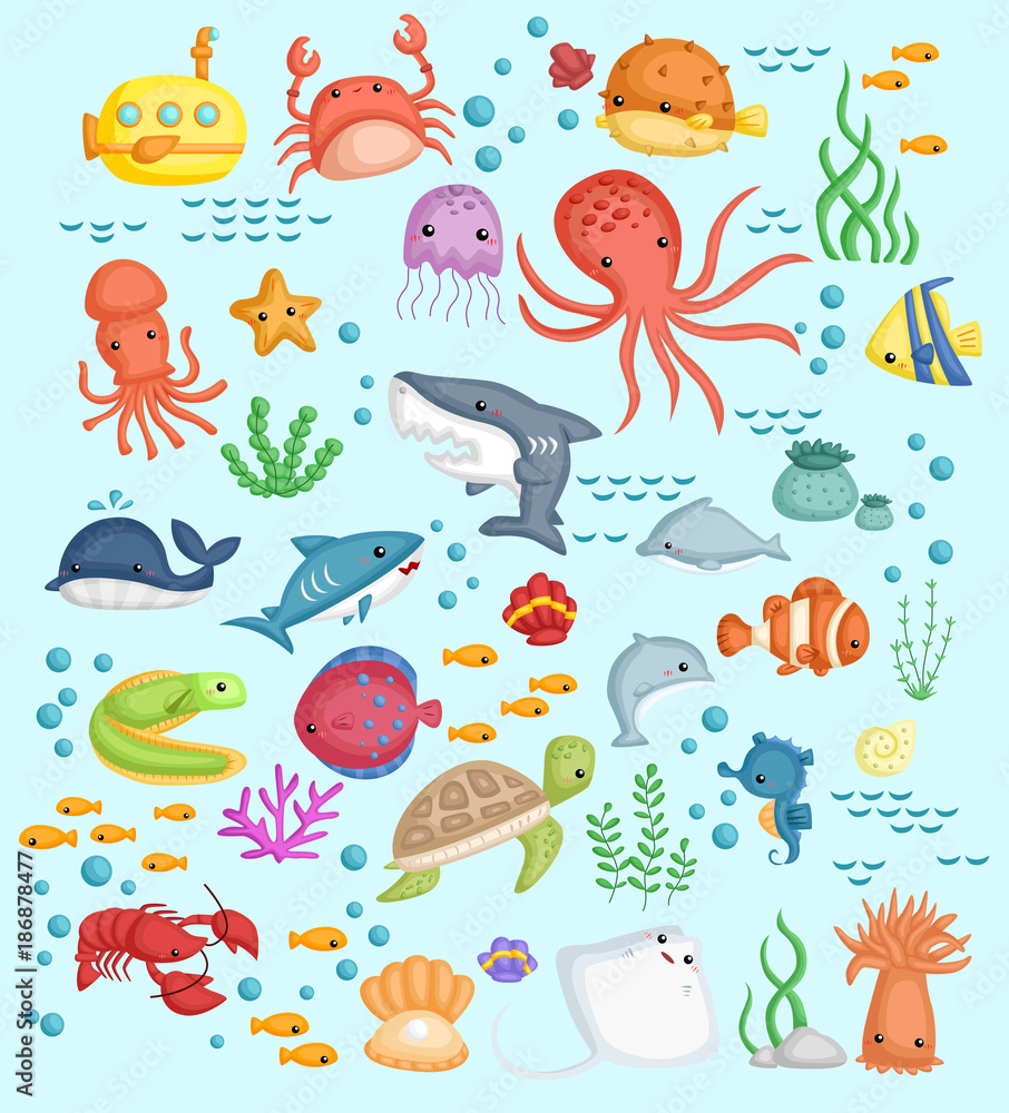 Obraz premium podwodne życie morskie