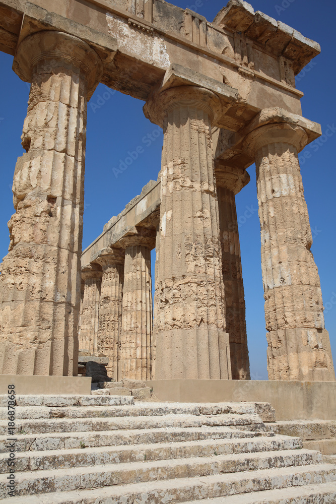 The Temple of Hera (Temple E) at Selinunte. Sicily. Italy