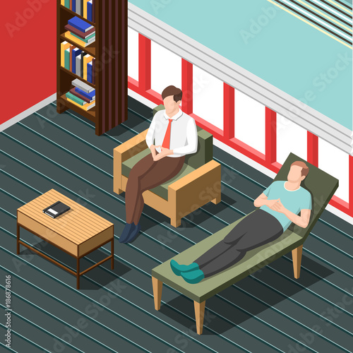 Psychotherapy Counseling Isometric Background