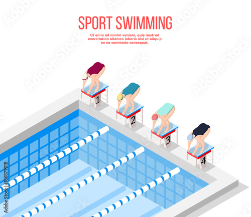 Olympic Pool Swimming Background