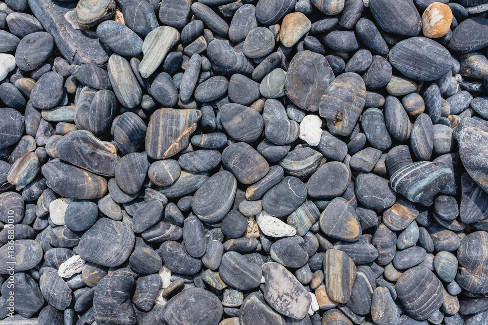 Background of round sea pebble beach stone Background of round sea pebble beach stone