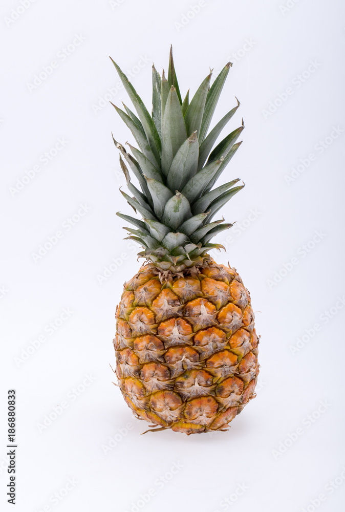 Ripe, fresh pineapple isolated on white background Ripe, fresh pineapple isolated on white background