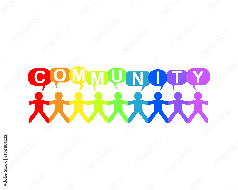 Community Paper People Speech Rainbow Community Paper People Speech Rainbow