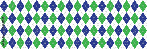 Green and Blue Argyle Background