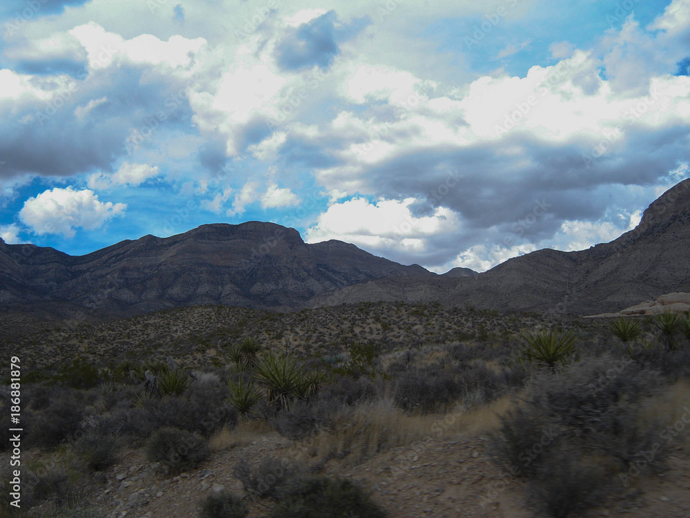 Nevada Mountains with a Blue Sky Background Nevada Mountains with a Blue Sky Background