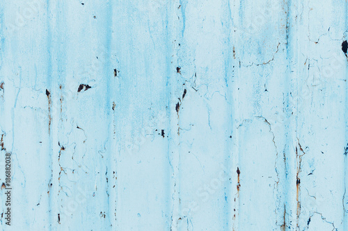 Wallpaper Mural textured painted metal surface, blue peeling old, rust, coarse, Torontodigital.ca