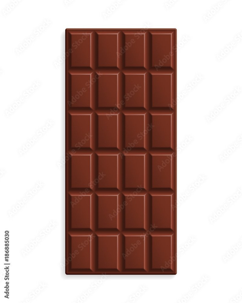 Milk chocolate bar isolated on white background Milk chocolate bar isolated on white background