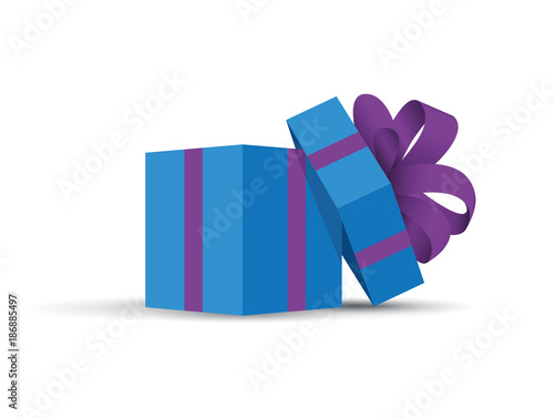 blue opened present