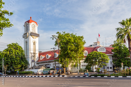 Konstfotografi Typical Dutch colonial building  in Surabya, East Java , Indonesia