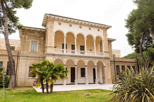 View of a Liberty style historic building "Ex Aurum". Pescara. Abruzzo. italy