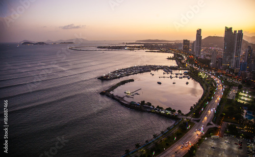 Skyline of panama City in Panama  photo