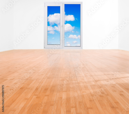 Wooden floor in a room