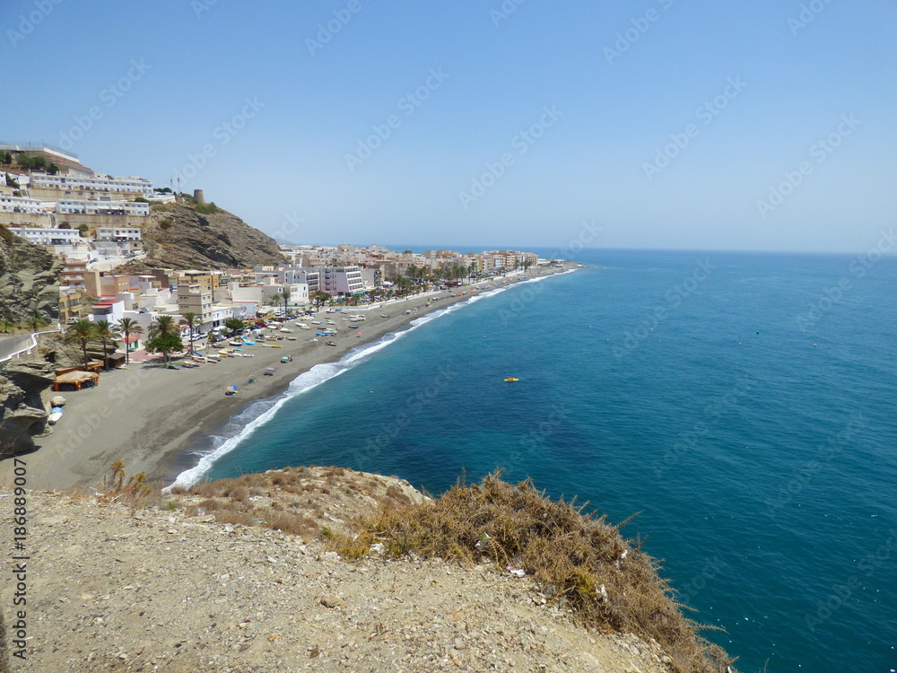 Playa de La Rábita, localidad costera de Granada, comunidad autónoma de Andalucía (España)