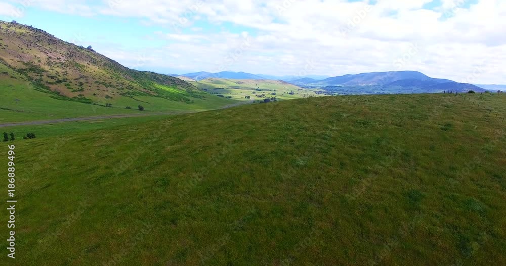 Wide aerial, scenic mountain landscape in Australia Wide aerial, scenic mountain landscape in Australia