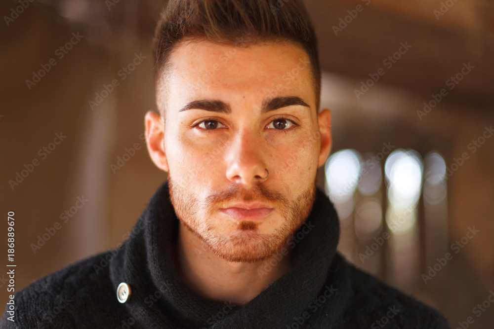 Fototapeta premium Portrait of attractive guy