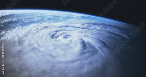 Hurricane as seen from space. (Elements furnished by NASA)
