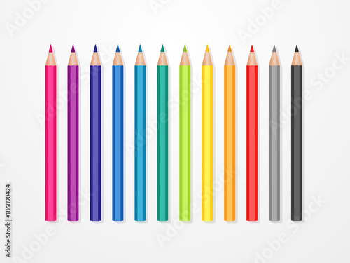 Color pencils vector illustration
