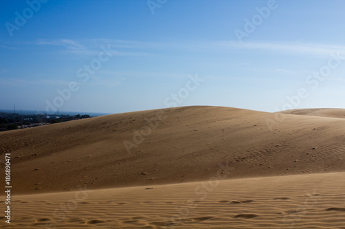 Beauty of Landscape desert  Red Sand Dune Mui Ne in Vietnam