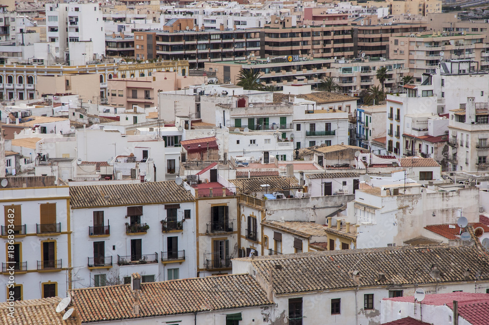 Fototapeta premium Skyline ibiza town