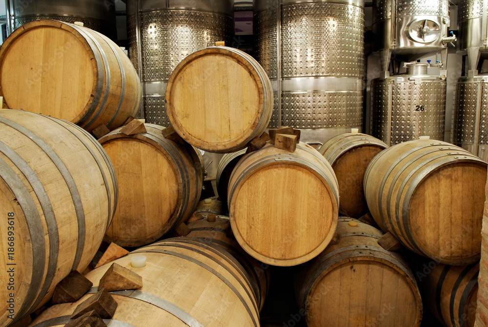 Barrels in a wine-cellar