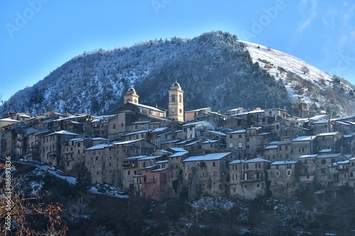 Veduta di Piglio in inverno - Frosinoine - Lazio - Italia photo