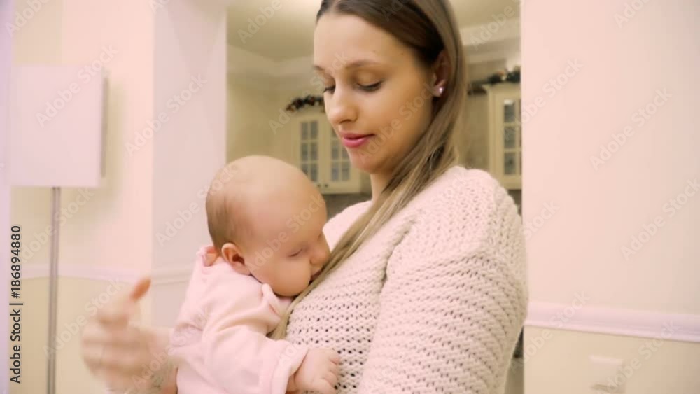 Happy mother with newborn baby Happy mother with newborn baby