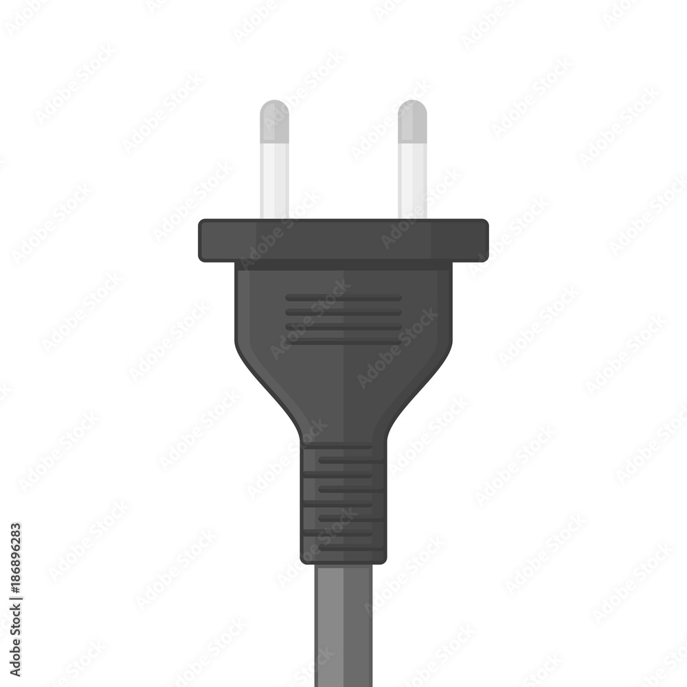 Electric plug on white. Electric plug on white.