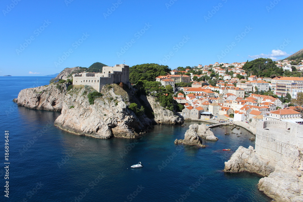 Blick auf Dubrovnik mit der Festung Lovrijenac