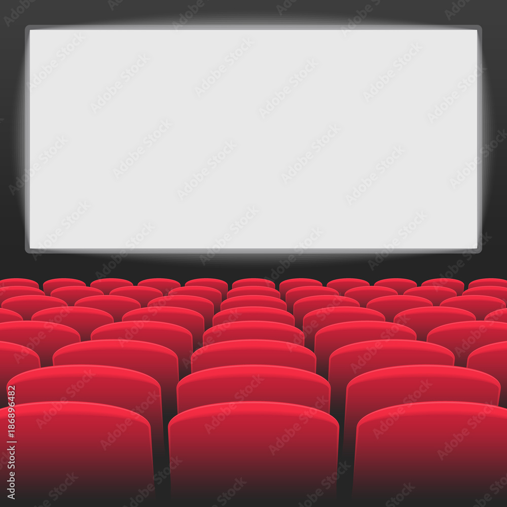Interior of cinema movie theatre.
