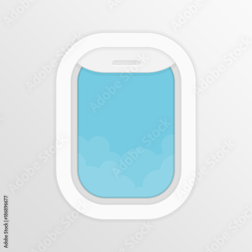 Aircraft window vector.