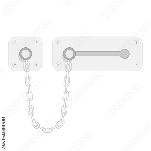 Door chain lock.