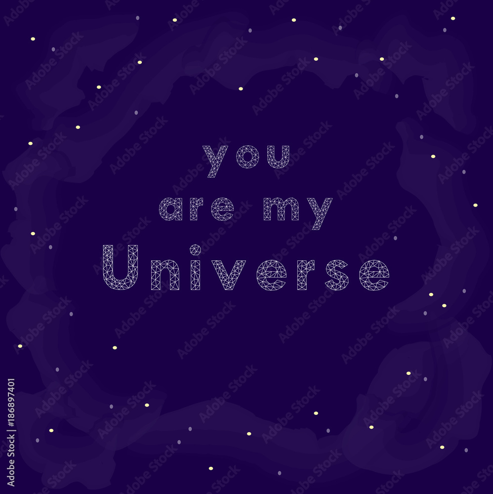 cute astronaut backgroundwith heart, moon and stars floating in space