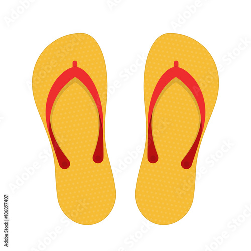 Beach slippers illustration.